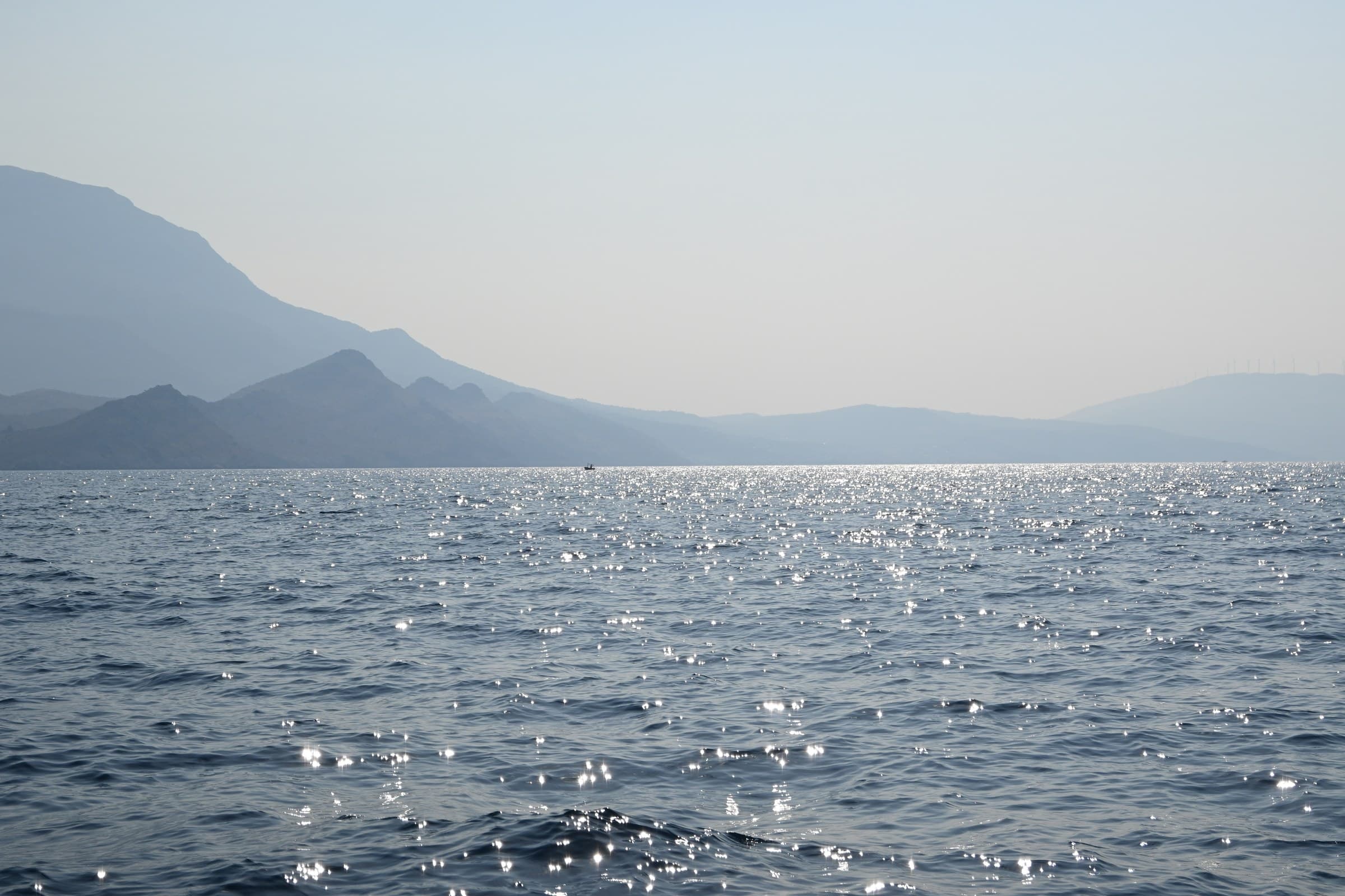 Calm sea looking towards Dobre Vode, Bar.