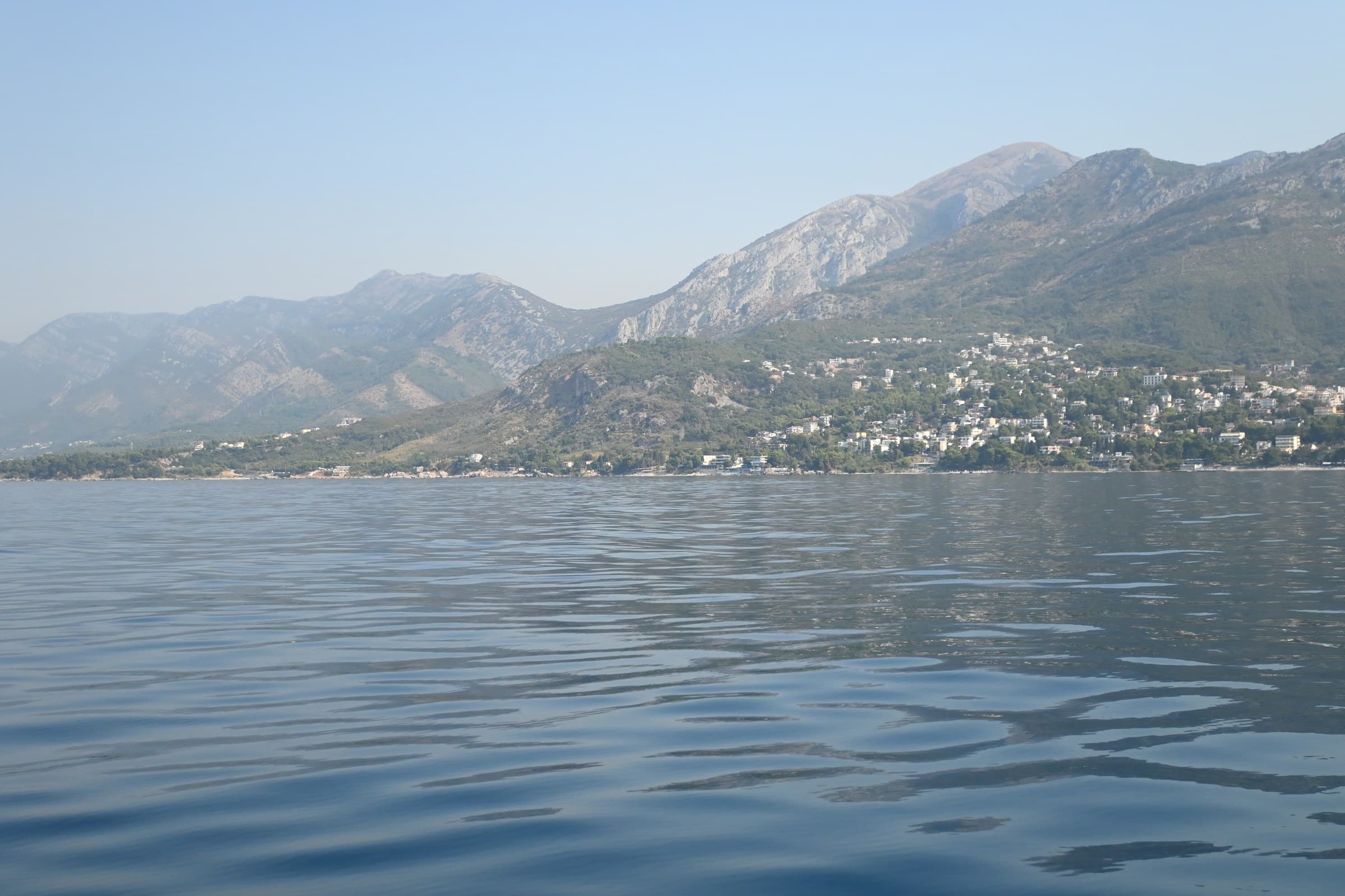 Calm water and coast near Ratac, Bar.